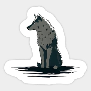 Wolf alone Sticker